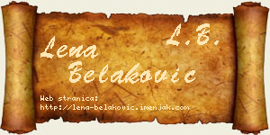 Lena Belaković vizit kartica